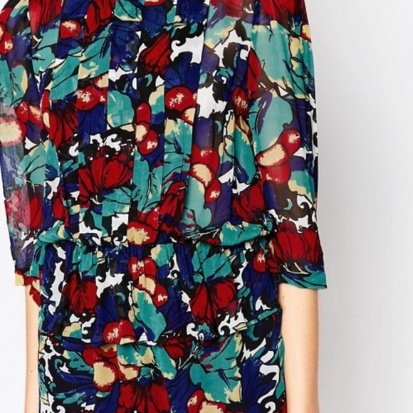 Ganni Mesdames Georgette Dress in tutti fruitti M - Picture 10 of 11